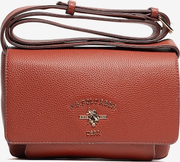 Borsa a spalla di U.S. POLO ASSN. in marrone: frontale
