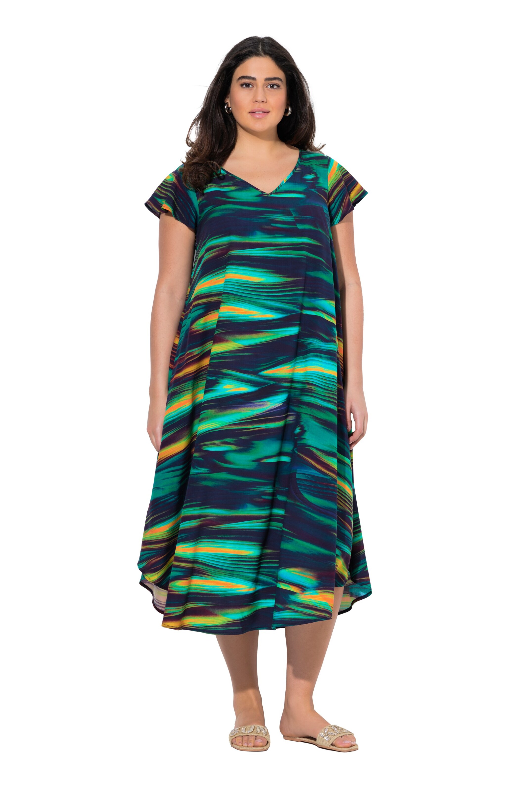 Ulla Popken Strandkleid in Grün: Vorderseite