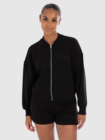 Veste de survêtement 'Fayne' Smilodox en noir : devant