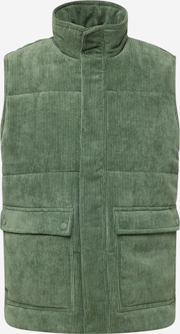 Only & Sons Bodywarmer 'CASH' in Groen: voorkant