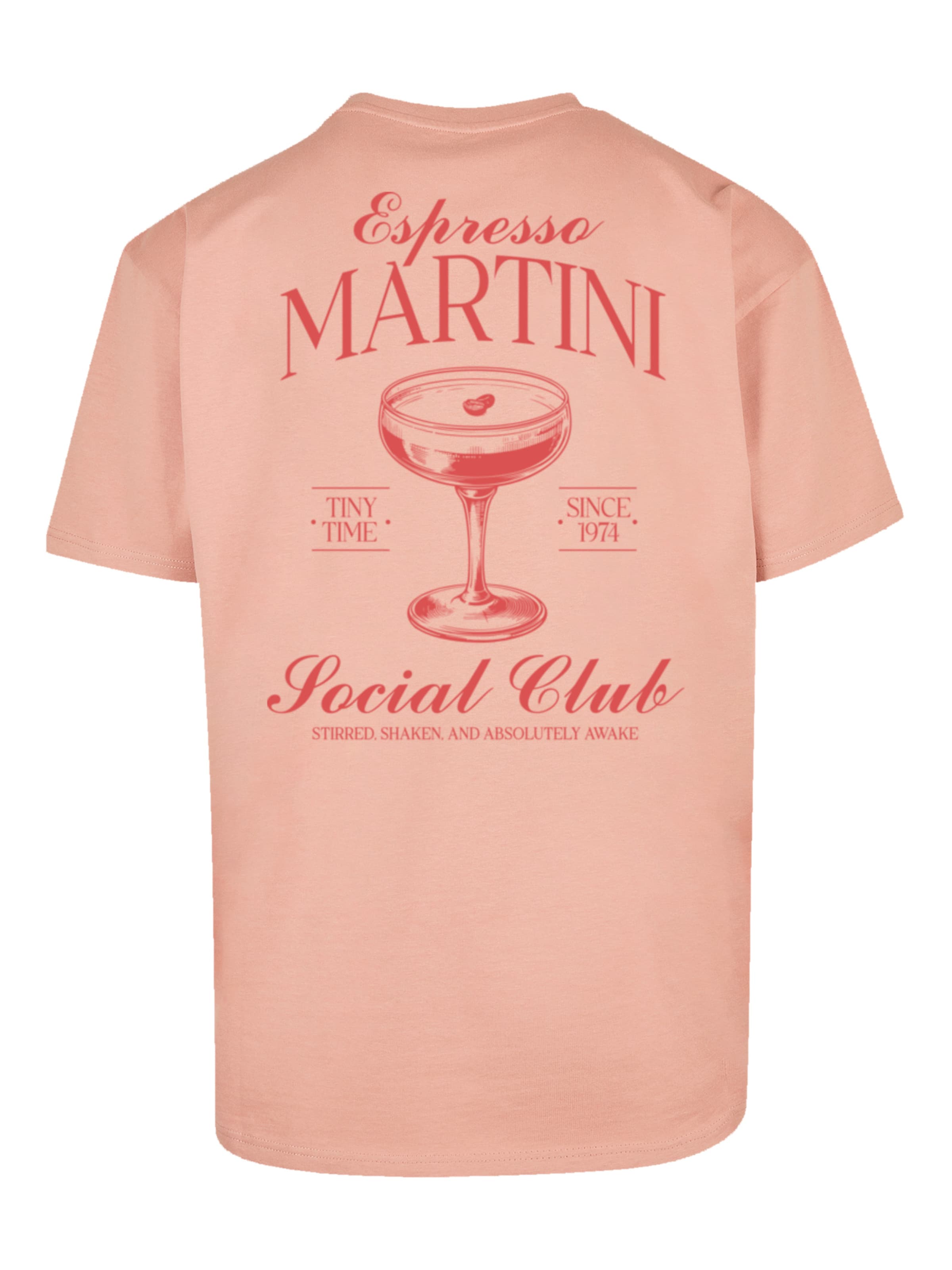 F4NT4STIC T-Shirt 'Espresso Martini Social Club' in Beige