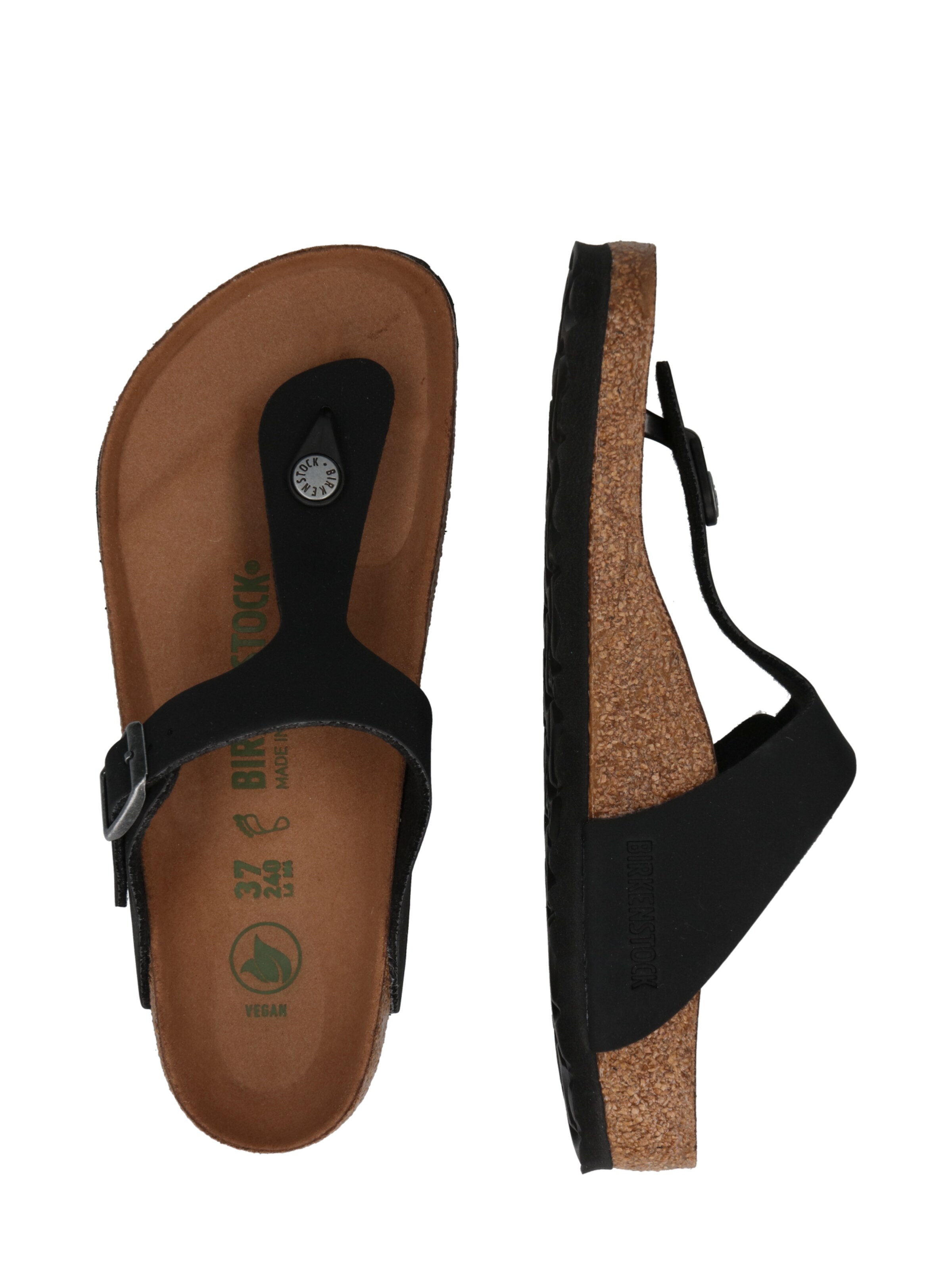BIRKENSTOCK Klipklappere 'Gizeh' i sort