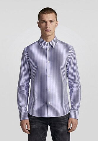 Urban Classics Regular Fit Hemd in Blau: Vorderseite