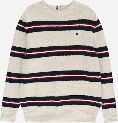 TOMMY HILFIGER Pull-over en beige / bourgogne / noir / blanc, Vue avec produit