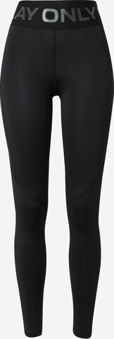 Coupe slim Pantalon de sport ONLY PLAY en noir : devant