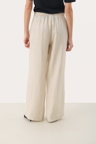 Part Two Wide leg Broek 'Elna' in Beige