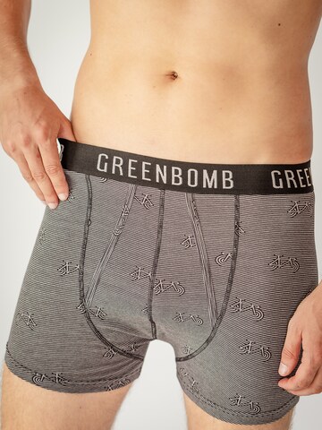 GREENBOMB Boxer shorts 'Bike Geo' in Grey