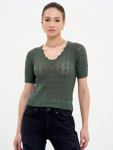 BIG STAR Sweater 'Mona' in Green: front