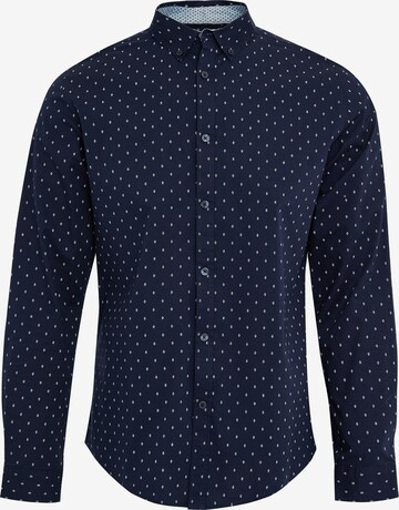 Threadbare Regular fit Overhemd 'Trim' in Blauw: voorkant
