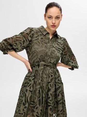 Robe-chemise 'SLFallia' SELECTED FEMME en vert