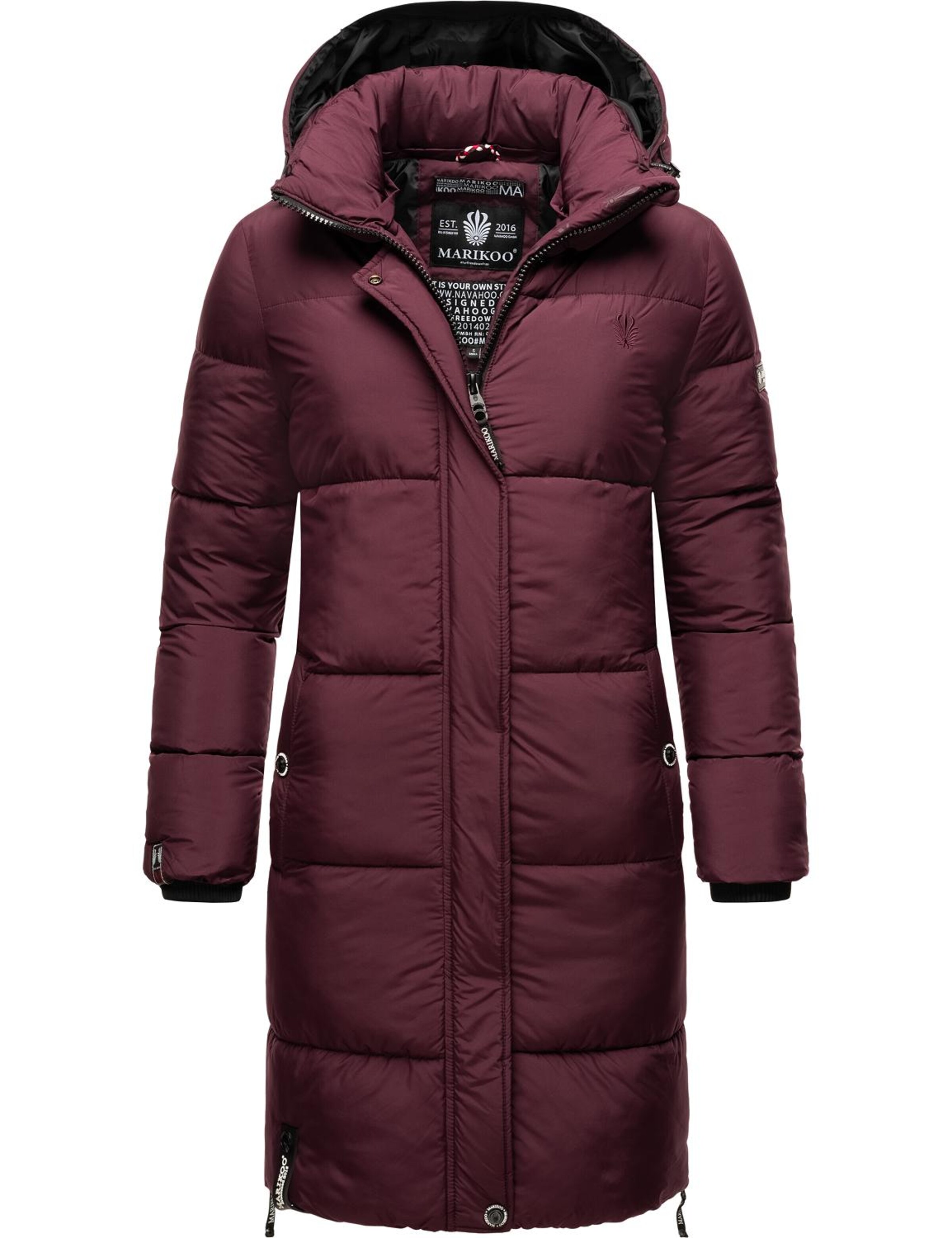 sarkans MARIKOO Ziemas mētelis: no priekšpuses