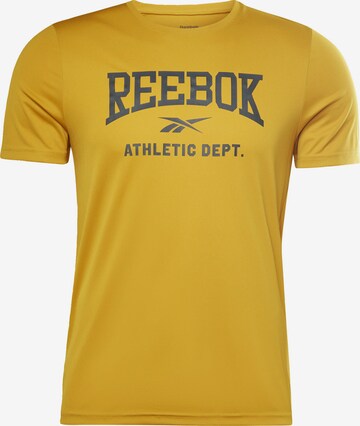 Reebok Λειτουργικό μπλουζάκι σε κίτρινο: μπροστά