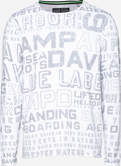 CAMP DAVID Sweater in Grey / White, Item view