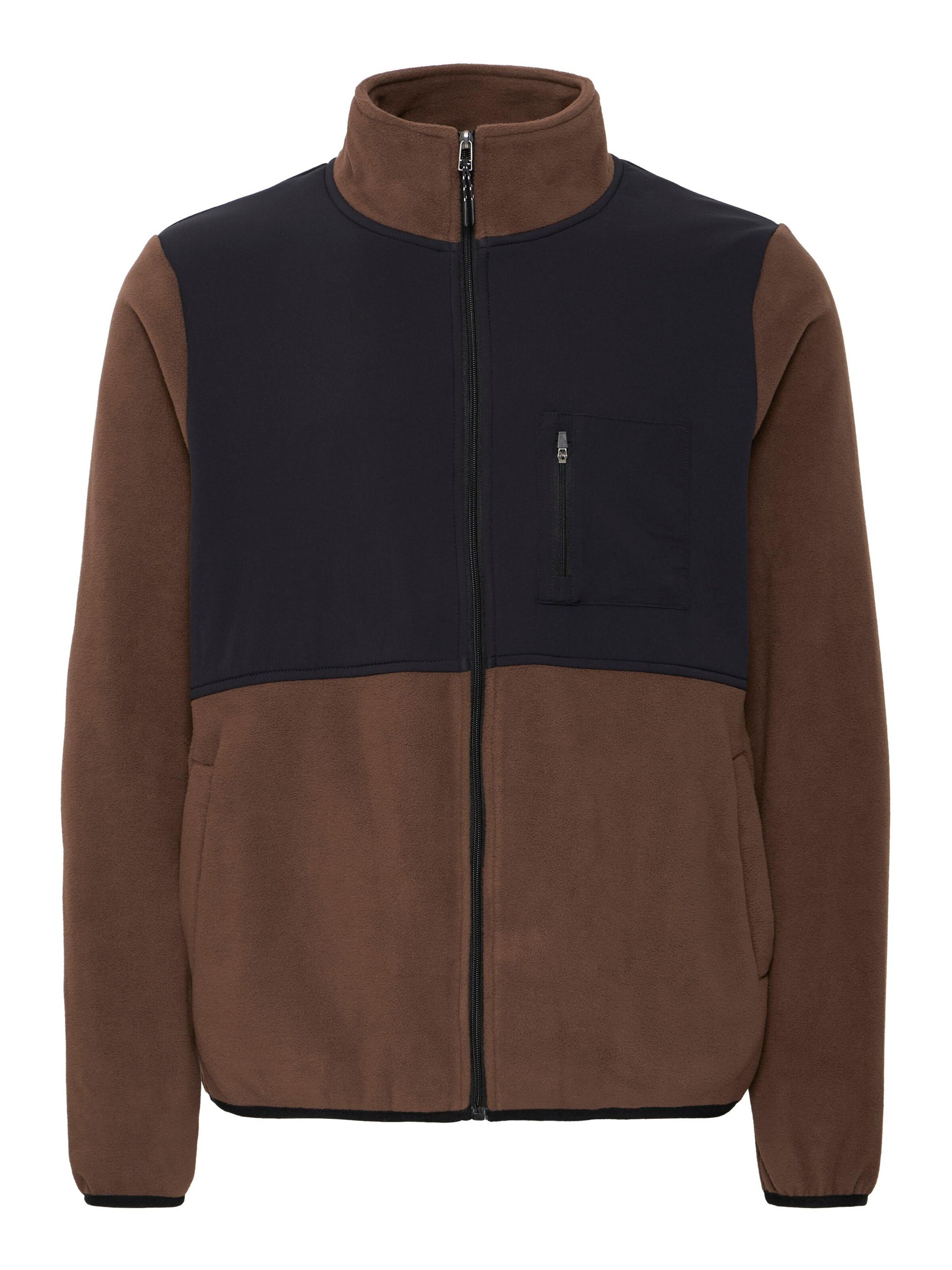 BLEND - Sudadera con cremallera ' BHMARIO ' en marrón: frente