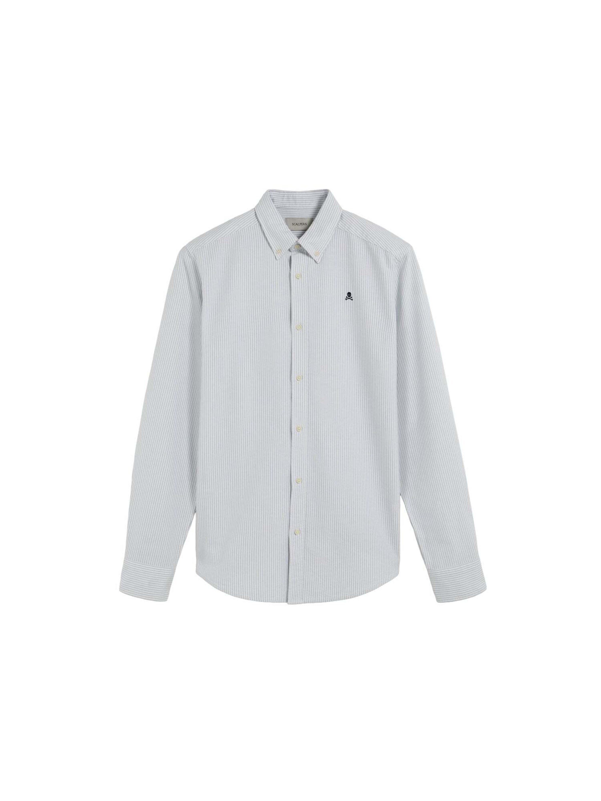 ScalpersRegular Fit Košulja 'New Oxford' - zelena boja: prednji dio