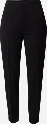 TAIFUN Tapered Pleated Pants in Black: front