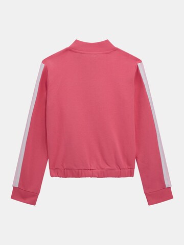 GUESS Zip-Up Hoodie in Pink