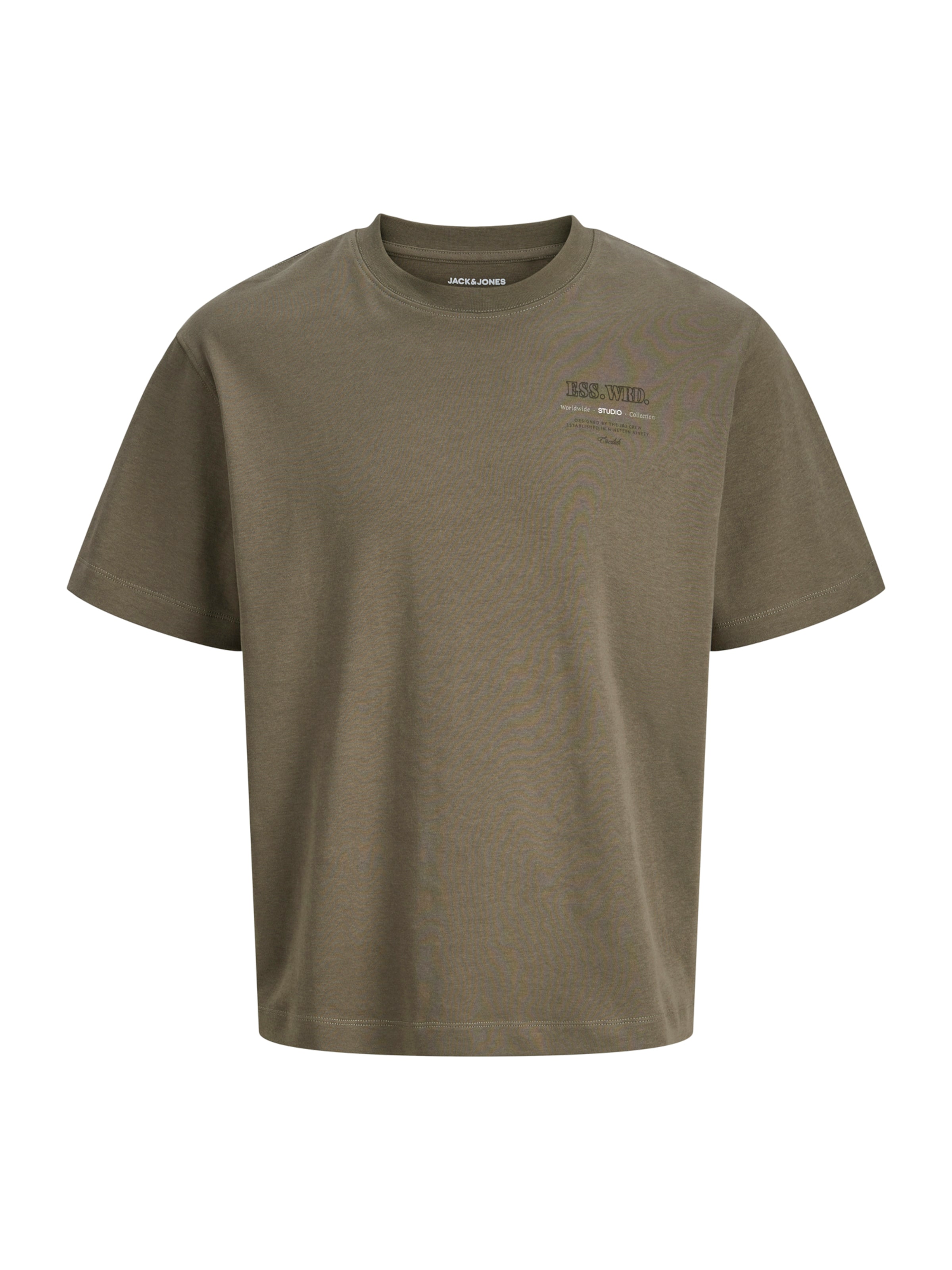 Jack & Jones Plus Tričko 'JJEUuban Edge Studio' – hnědá: přední strana