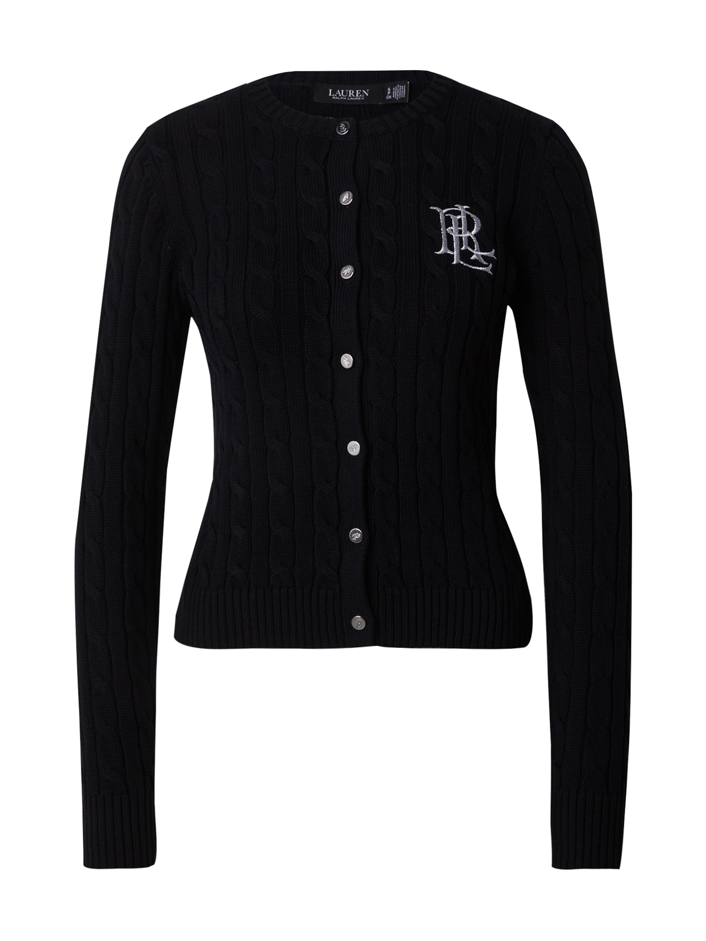 Geacă tricotată de la Lauren Ralph Lauren pe negru: față