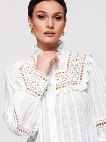 Ombre Blouse in Wit