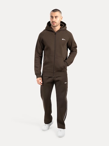Smilodox Zip Hoodie Yasin in Braun