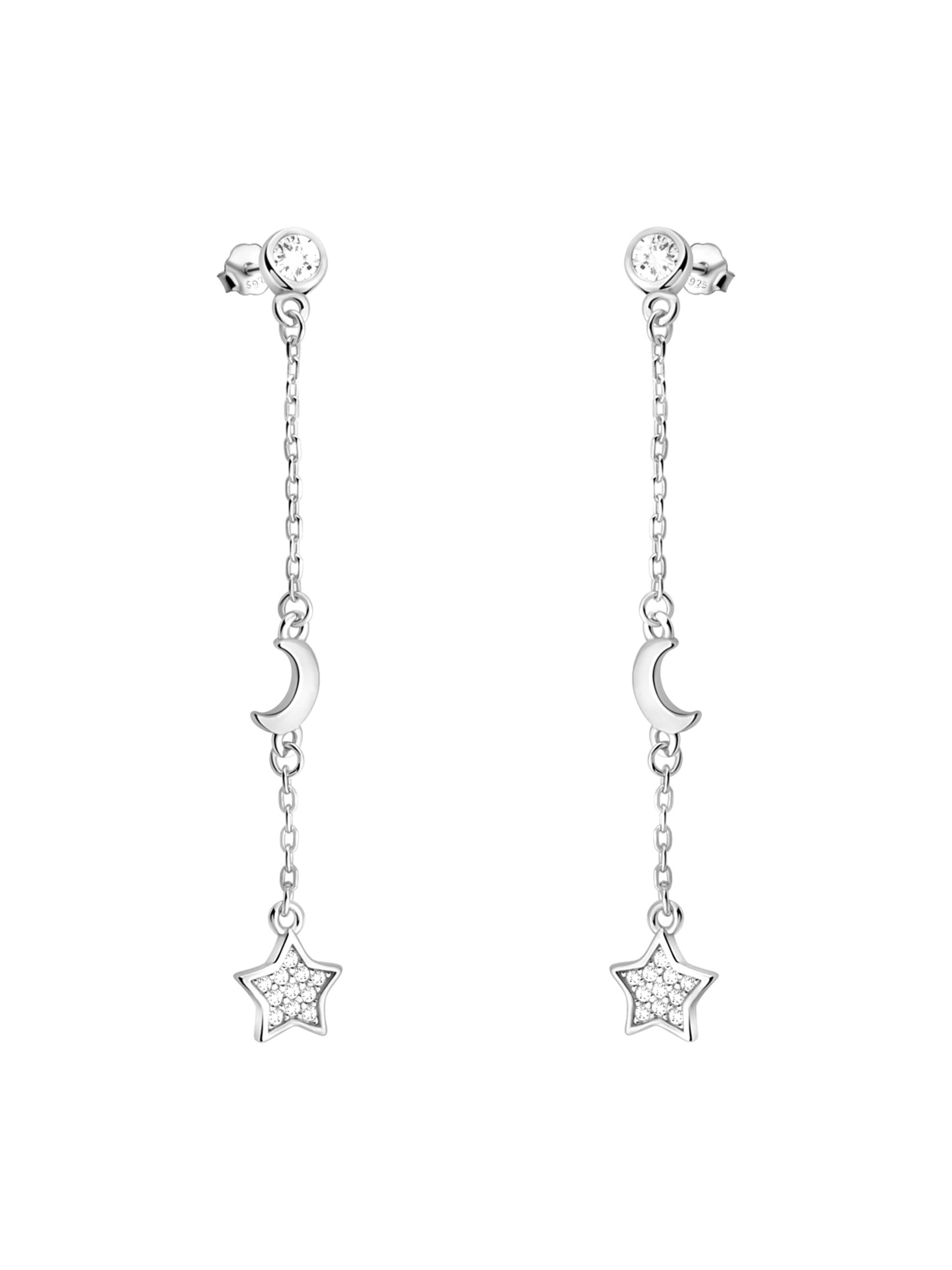 Sofia Milani Ohrringe 'Star'‌‌‌‌‌‌‌ in Silber: Vorderseite