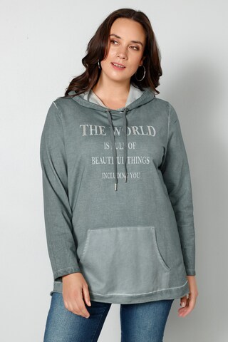 MIAMODA Sweatshirt in Green: front