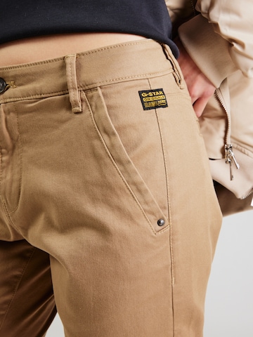 Effilé Pantalon chino 'Kate' G-STAR en marron