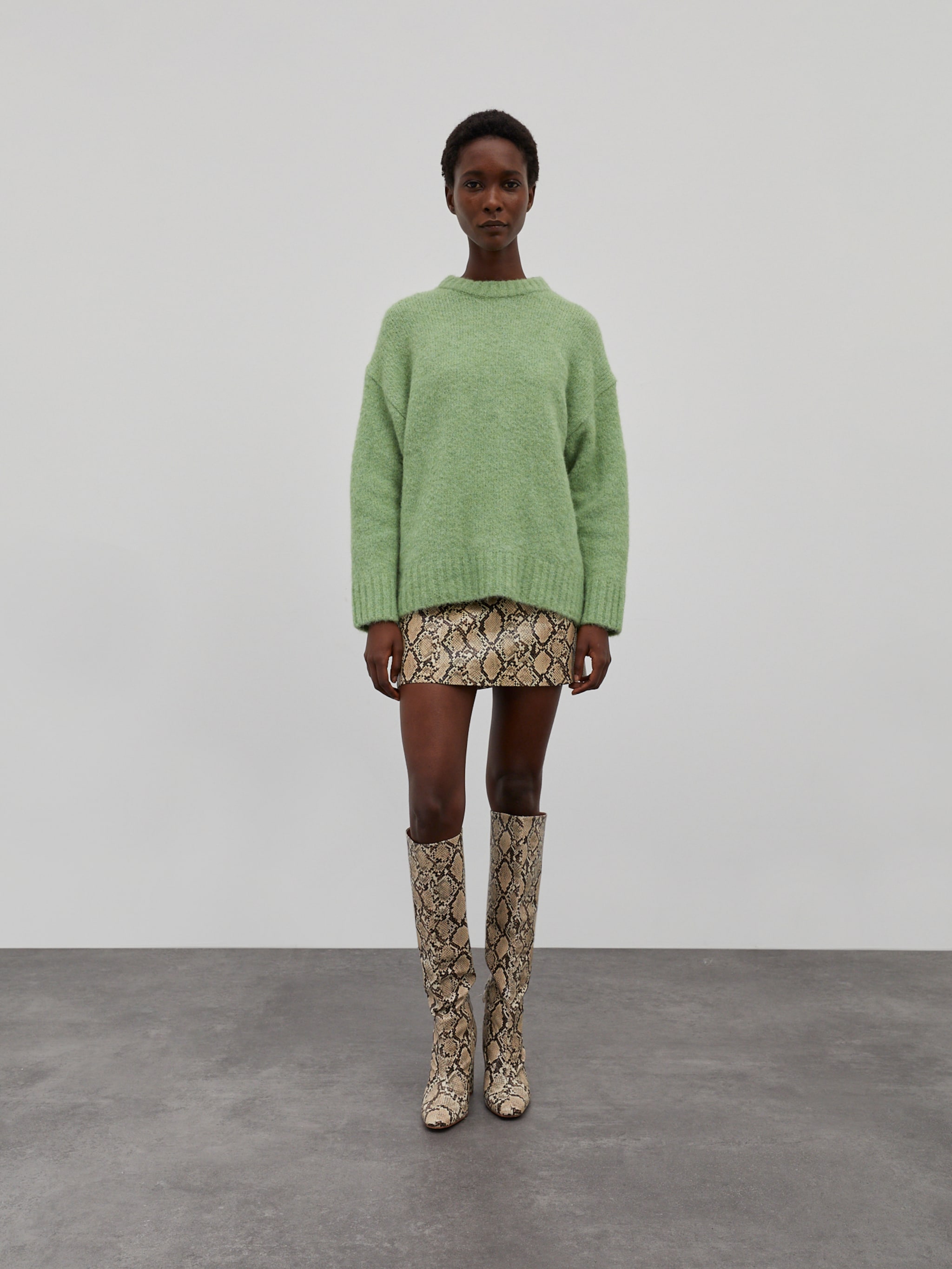 EDITED Producten Trui 'Elyse' Groen gemêleerd