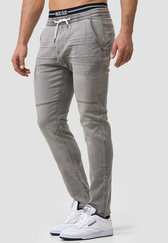 INDICODE JEANS Slim fit Trousers 'Fabrizio' in Grey