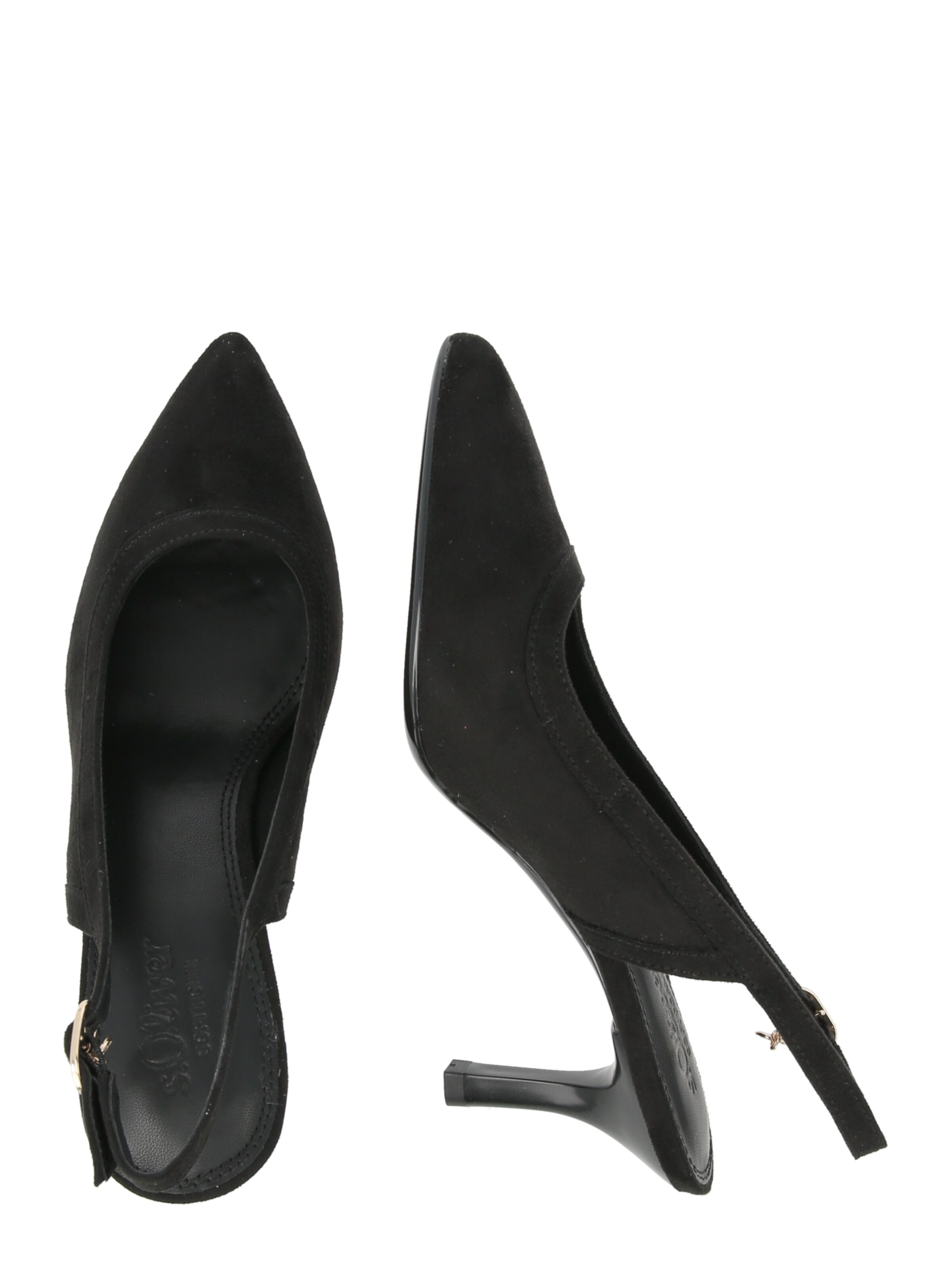 Décolleté sling di s.Oliver in nero