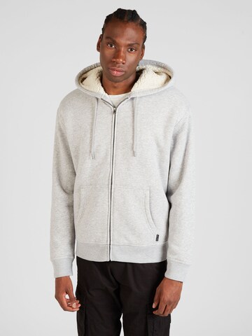 HOLLISTER Sweat jacket in Grey: front