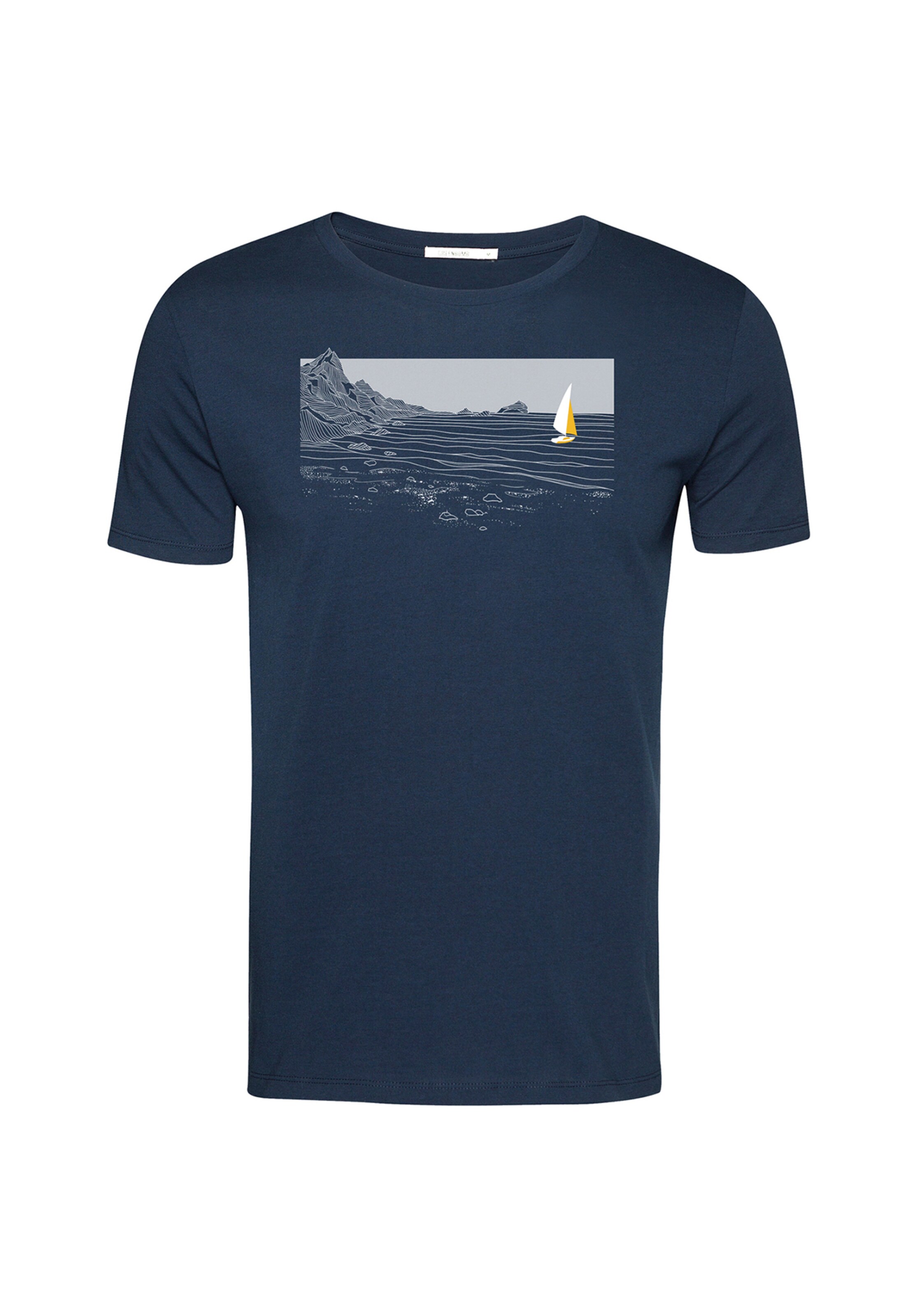 Maglietta 'Nature Cliffsail' di GREENBOMB in blu: frontale