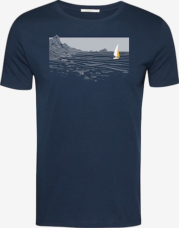T-Shirt 'Nature Cliffsail' GREENBOMB en bleu : devant