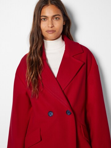 Bershka Přechodný kabát – červená