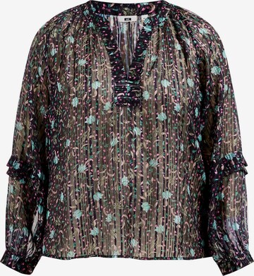 WE Fashion Blouse in Zwart: voorkant