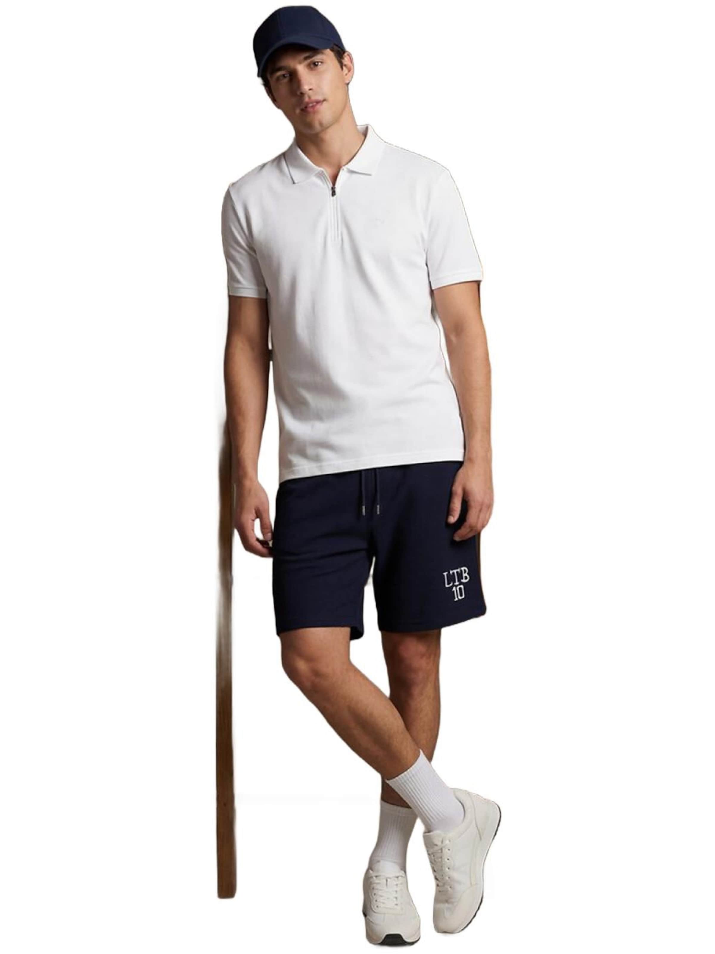 Maglietta 'LTB Jeans Herren-Polohemd aus Piqué mit Reißverschluss' di LTB Jeans in bianco: frontale
