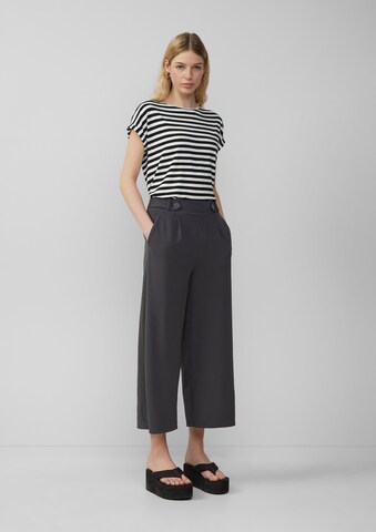 QS Wide leg Bandplooibroek in Grijs