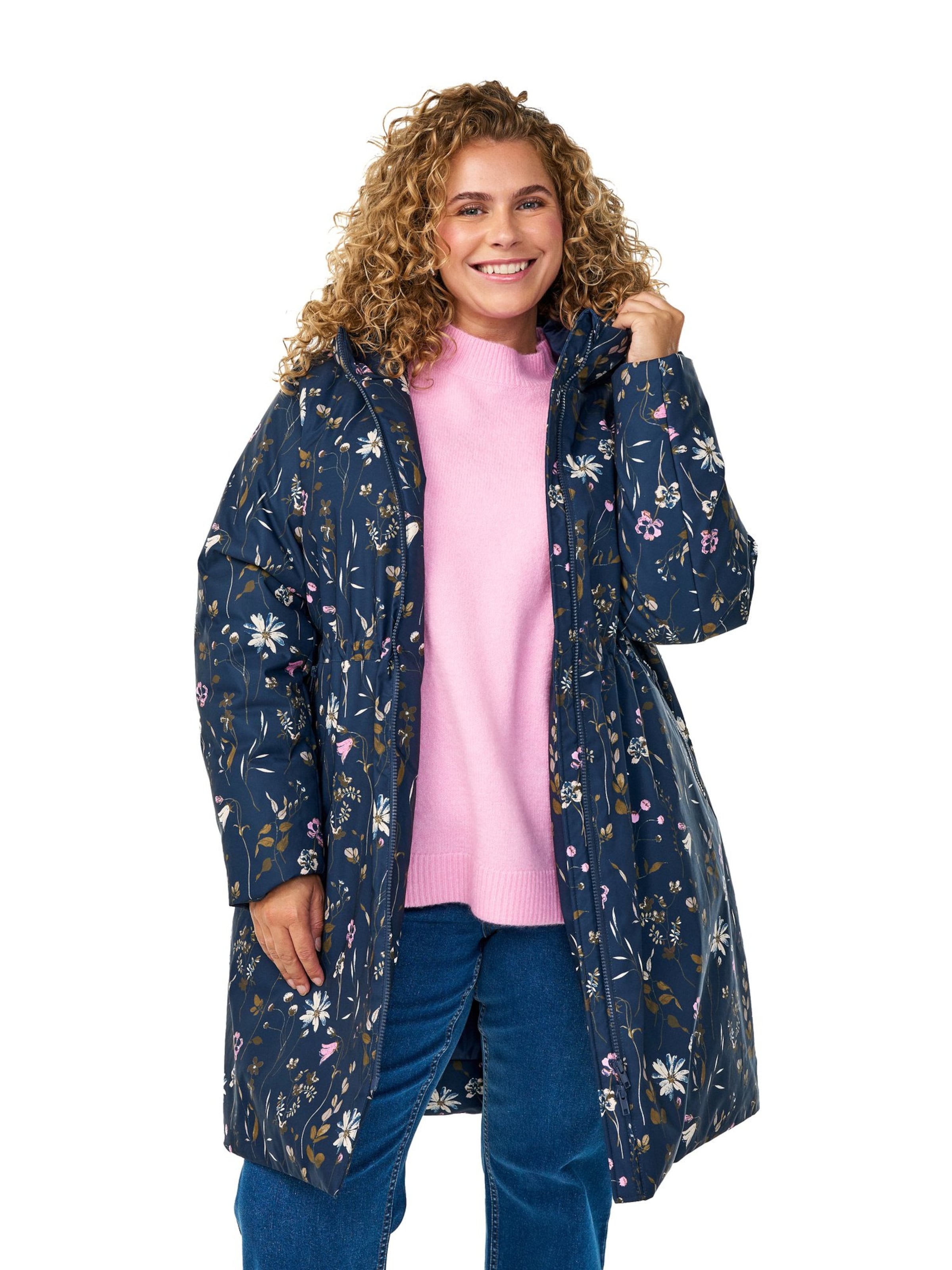 Veste outdoor &#x27;Mwilla&#x27; Zizzi en bleu : devant
