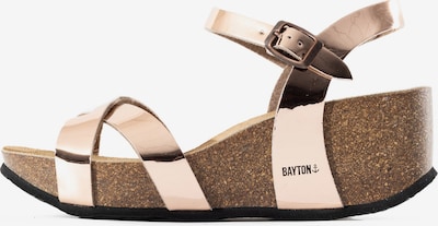 Bayton Sandaler med rem 'Venus' i brun / rosa guld / sort, Produktvisning