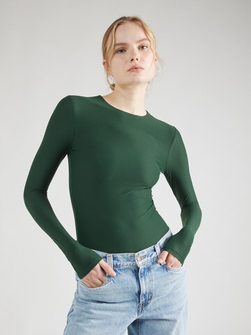 Abercrombie & Fitch Shirt Bodysuit in Green: front