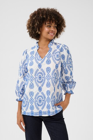 Chemisier 'Utia' CULTURE en bleu : devant