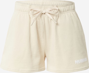 Hummel - Pantalón deportivo en beige: frente