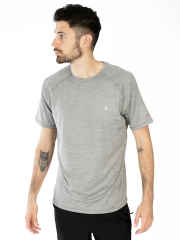 T-Shirt fonctionnel Spyder en gris : devant