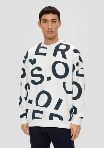 s.Oliver Sweatshirt in Weiß: Vorderseite