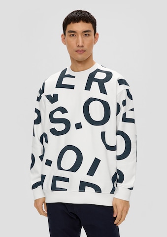 s.Oliver Sweatshirt in Wit: voorkant