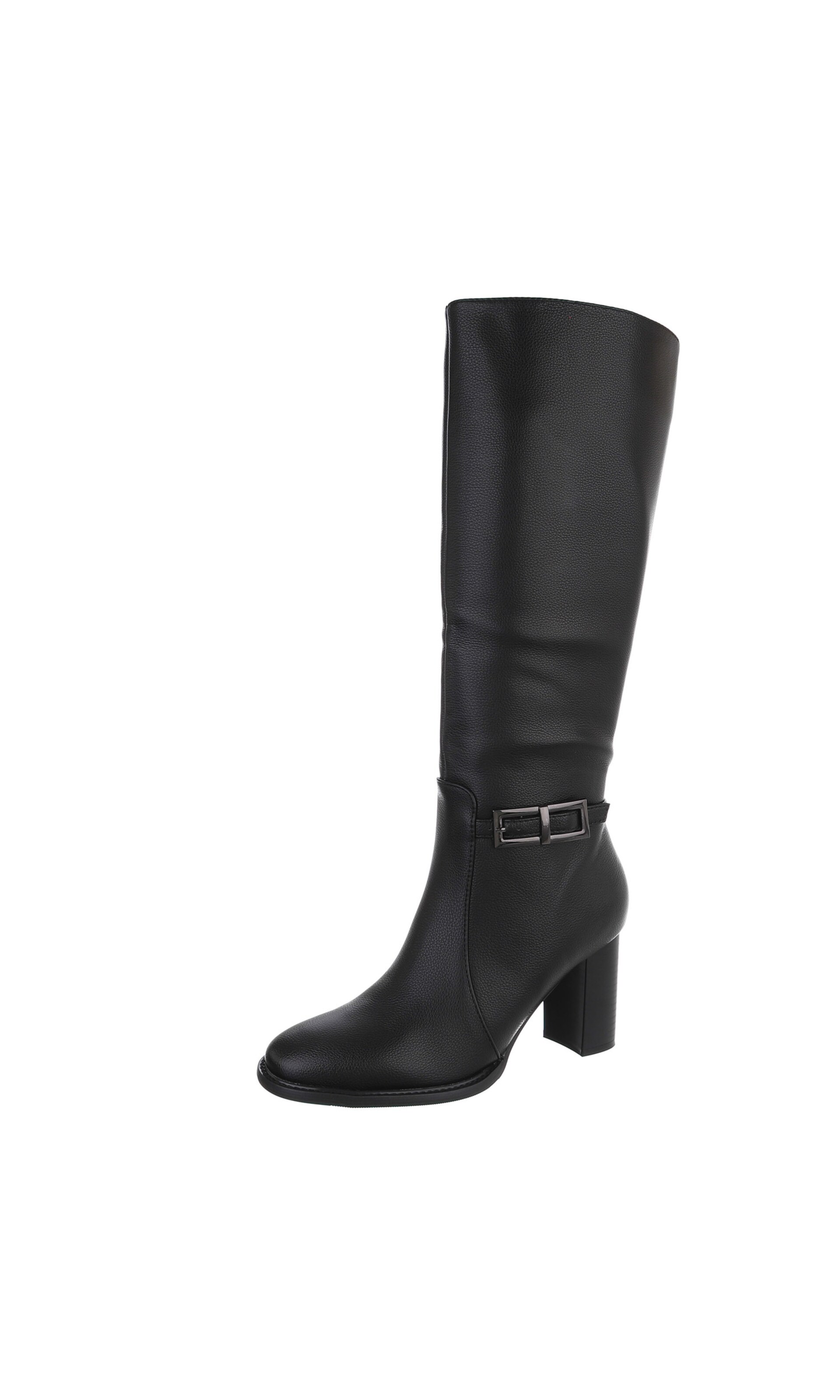 Ital-Design Stiefel in Schwarz: Vorderseite