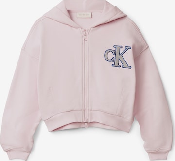 Calvin Klein Jeans Sweat jacket in Pink: front