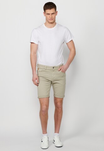 KOROSHI Slimfit Farkut värissä beige