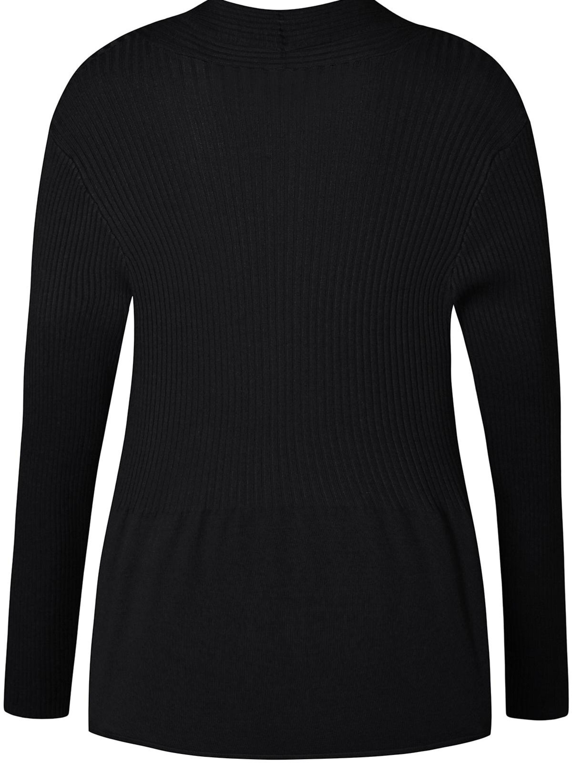 ze-ze Gebreid vest 'Florian 723' in Zwart